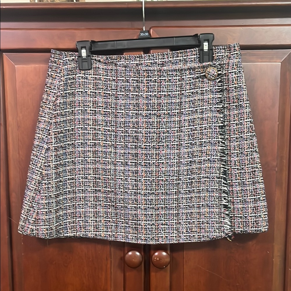 Chic Multicolor Tweed Skirt